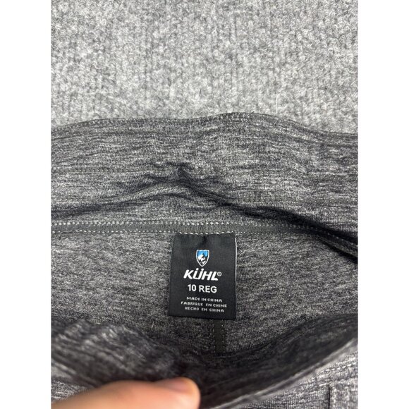 Kuhl Pants Womens 10 Regular Gray Stretch Knit Cargo Hiking Lounge Pull On - Picture 2 of 8